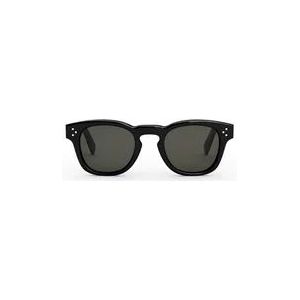 Celine Vierkante zonnebril met grijze lenzen , Black , Dames , Maat: ONE Size
