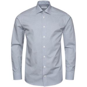 Eton, Heren, Overhemden, Blauw, Maat: M Katoen,