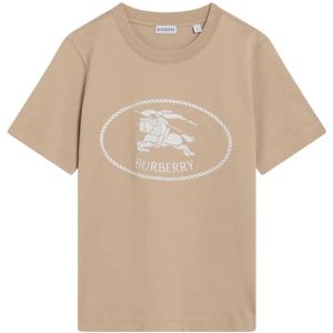 Burberry, Dames, Tops, Beige, Maat: L Katoen,