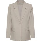 Ichi, Dames, Jassen, Beige, Maat: XS Leer,