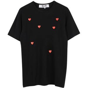 Comme des Garçons Play, Heren, Tops, Zwart, Maat: XL Katoen,