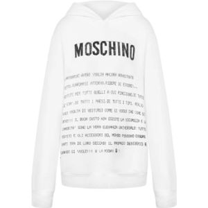 Moschino, Heren, Sweatshirts & Hoodies, Wit, Maat: S Katoen,