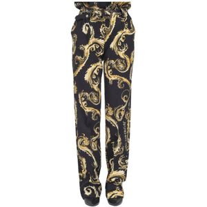 Versace Jeans Couture, Dames, Broeken, Veelkleurig, Maat: XS Poliester,