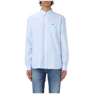 Lacoste, Heren, Overhemden, Blauw, Maat: 6XL Katoen,