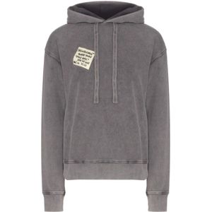 Diego Venturino, Heren, Sweatshirts & Hoodies, Grijs, Maat: S Katoen,