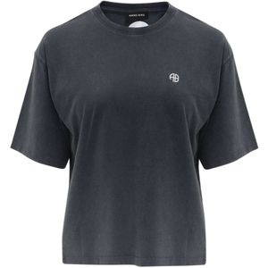 Anine Bing, Dames, Tops, Zwart, Maat: S Katoen,