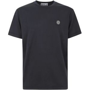 Stone Island, Heren, Tops, Blauw, Maat: M Katoen,