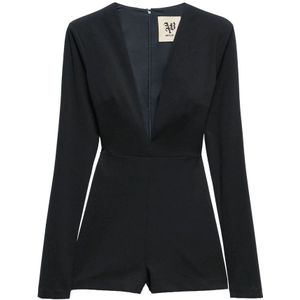 Aniye By, Dames, Jumpsuits & Playsuits, Zwart, Maat: 2XS Leer,