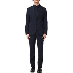 Manuel Ritz, Heren, Pakken, Blauw, Maat: 4XL