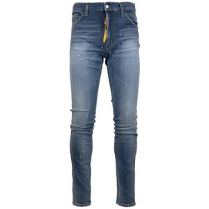 Dsquared2, Heren, Jeans, Blauw, Maat: 2XL Katoen,
