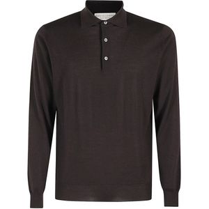 Filippo De Laurentiis, Heren, Tops, Bruin, Maat: 3XL Wol,