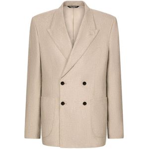 Dolce & Gabbana, Heren, Jassen, Beige, Maat: L