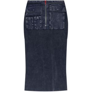 Diesel, Dames, Rokken, Blauw, Maat: M Katoen,