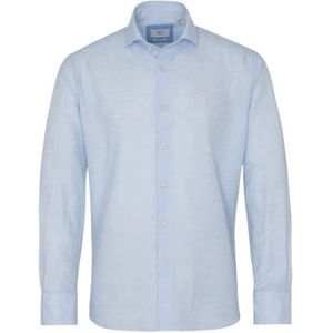 Eterna, Heren, Overhemden, Blauw, Maat: 3XL