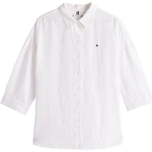 Tommy Hilfiger, Dames, Blouses & Shirts, Wit, Maat: 3XS Katoen,