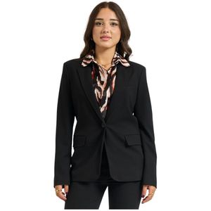 Silvian Heach, Dames, Jassen, Zwart, Maat: XS Leer,