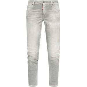 Dsquared2, Dames, Jeans, Grijs, Maat: XS Katoen,