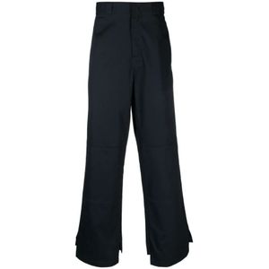 Palm Angels, Heren, Broeken, Blauw, Maat: M Katoen,