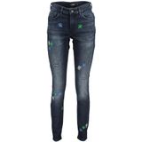 Jeans - Rips - Geborduurde Bloemen - Stretchstof - Skinny Pasvorm