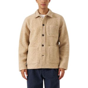 Universal Works, Heren, Jassen, Beige, Maat: M Wol,