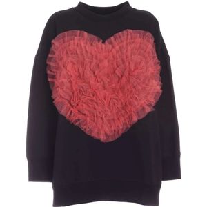 Vivetta, Dames, Sweatshirts & Hoodies, Zwart, Maat: M Katoen,