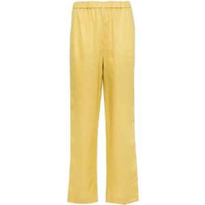 Fabiana Filippi, Dames, Broeken, Geel, Maat: L Linnen,