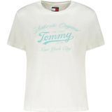 Tommy Jeans Shirt 'ESSENTIAL'  lichtgroen / wit