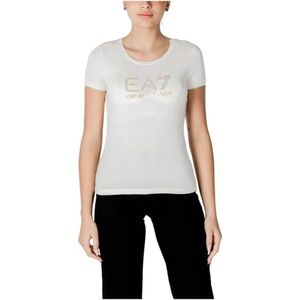 Emporio Armani Ea7, Dames, Tops, Wit, Maat: XS Katoen,