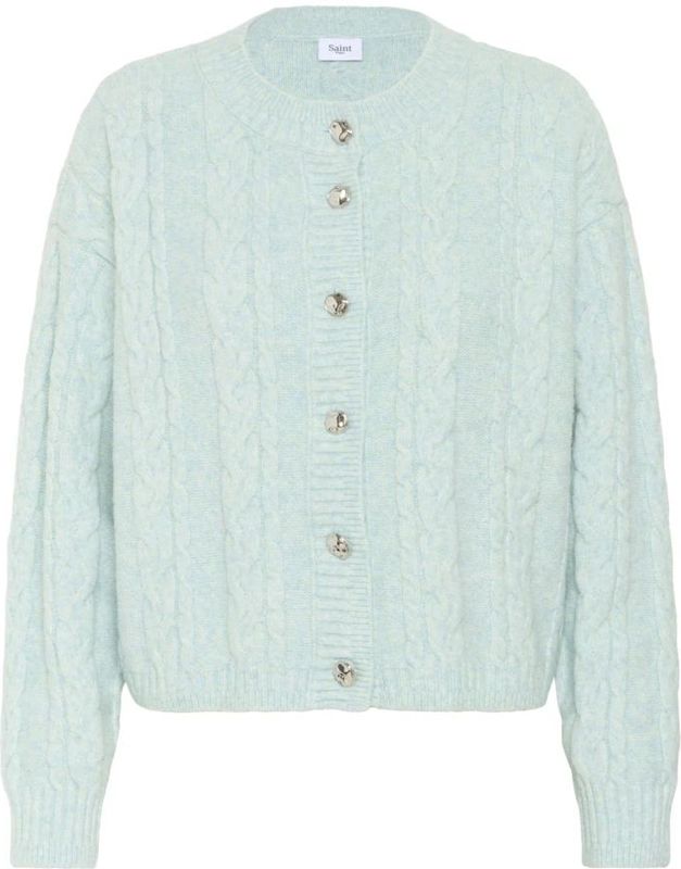 SAINT TROPEZ - Gebreid Vest - Lichtblauw - Moira