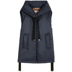 Max Mara, Dames, Jassen, Blauw, Maat: L Poliester,