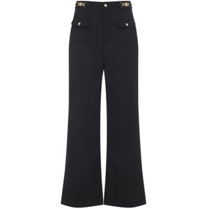 Celine, Dames, Broeken, Zwart, Maat: S Wol,