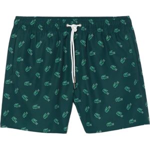 Lacoste, Heren, Badkleding, Groen, Maat: XL Poliester,