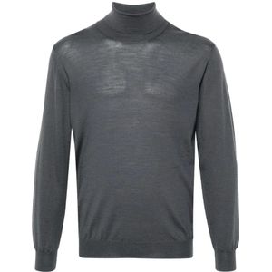 Fedeli, Heren, Truien, Grijs, Maat: 2XL Wol,