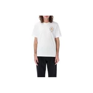 Casablanca Stijlvolle Crewneck T-shirt , White , Heren , Maat: S