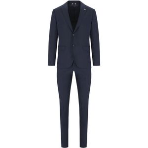 Manuel Ritz, Heren, Pakken, Blauw, Maat: XL Viscose,