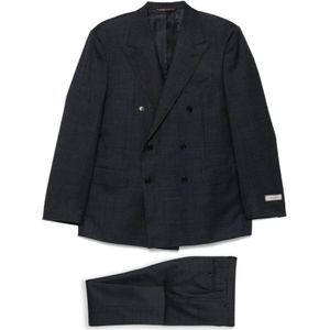 Canali, Heren, Pakken, Blauw, Maat: M Zijde,