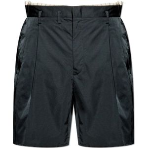 Maison Margiela, Heren, Korte broeken, Zwart, Maat: L Poliester,