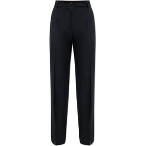 Dolce & Gabbana, Dames, Broeken, Zwart, Maat: 2XS Wol,