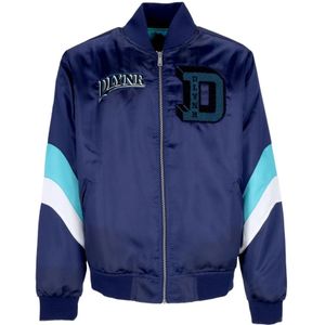 Dolly Noire, Heren, Jassen, Blauw, Maat: S Satijn,