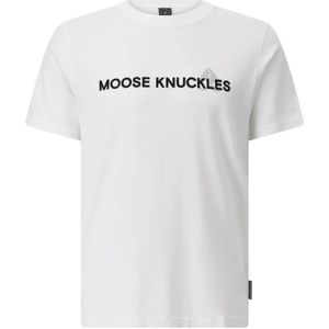 Moose Knuckles, Heren, Tops, Wit, Maat: XL Katoen,