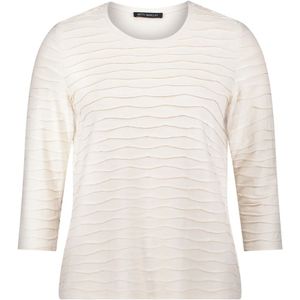 Betty Barclay - Klassieke Golfstructuur Shirt - Beige - Dames