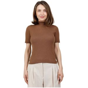 Max Mara Studio, Dames, Truien, Bruin, Maat: L Zijde,