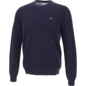 Sun68, Heren, Truien, Blauw, Maat: S Katoen,