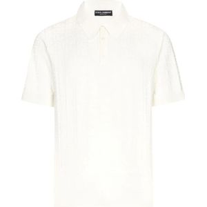 Dolce & Gabbana, Heren, Tops, Wit, Maat: L Zijde,