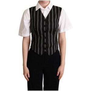 Dolce & Gabbana, Dames, Pakken, Zwart, Maat: XS Wol,