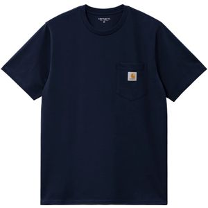 Carhartt Wip, Heren, Tops, Blauw, Maat: M Katoen,