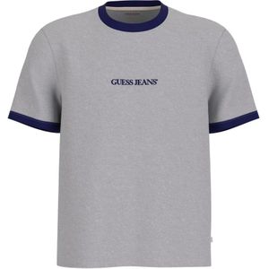 Guess, Heren, Tops, Grijs, Maat: S Katoen,