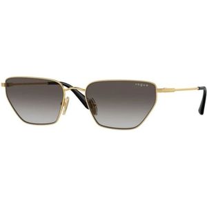 Vogue - Irregulaire Metalen Frame Zonnebril - Geel - 56 MM