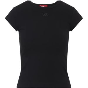 Diesel, Dames, Tops, Zwart, Maat: XS