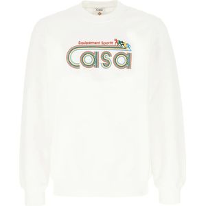 Casablanca, Heren, Sweatshirts & Hoodies, Wit, Maat: M Katoen,